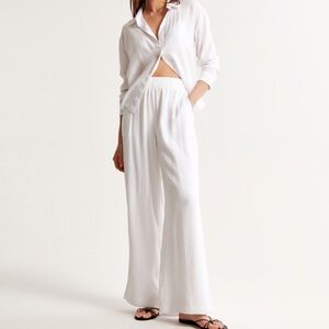 Abercrombie Crinkle Textured Pull-on Pant